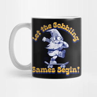 Let the Gobbling Games Begin! Gnome Hippie Thanksgiving Mug